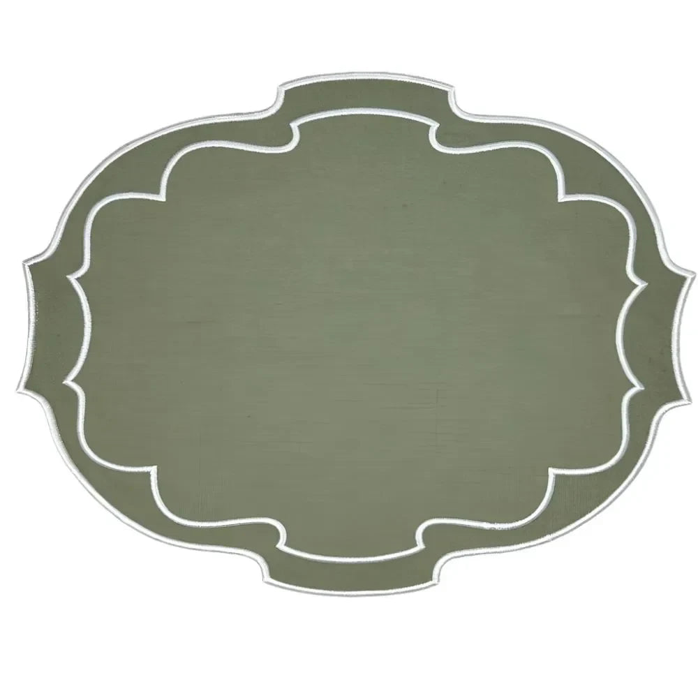 Studio Collection Belle Linen Placemat in Sage (Set of 4) - The Mayfair Hall