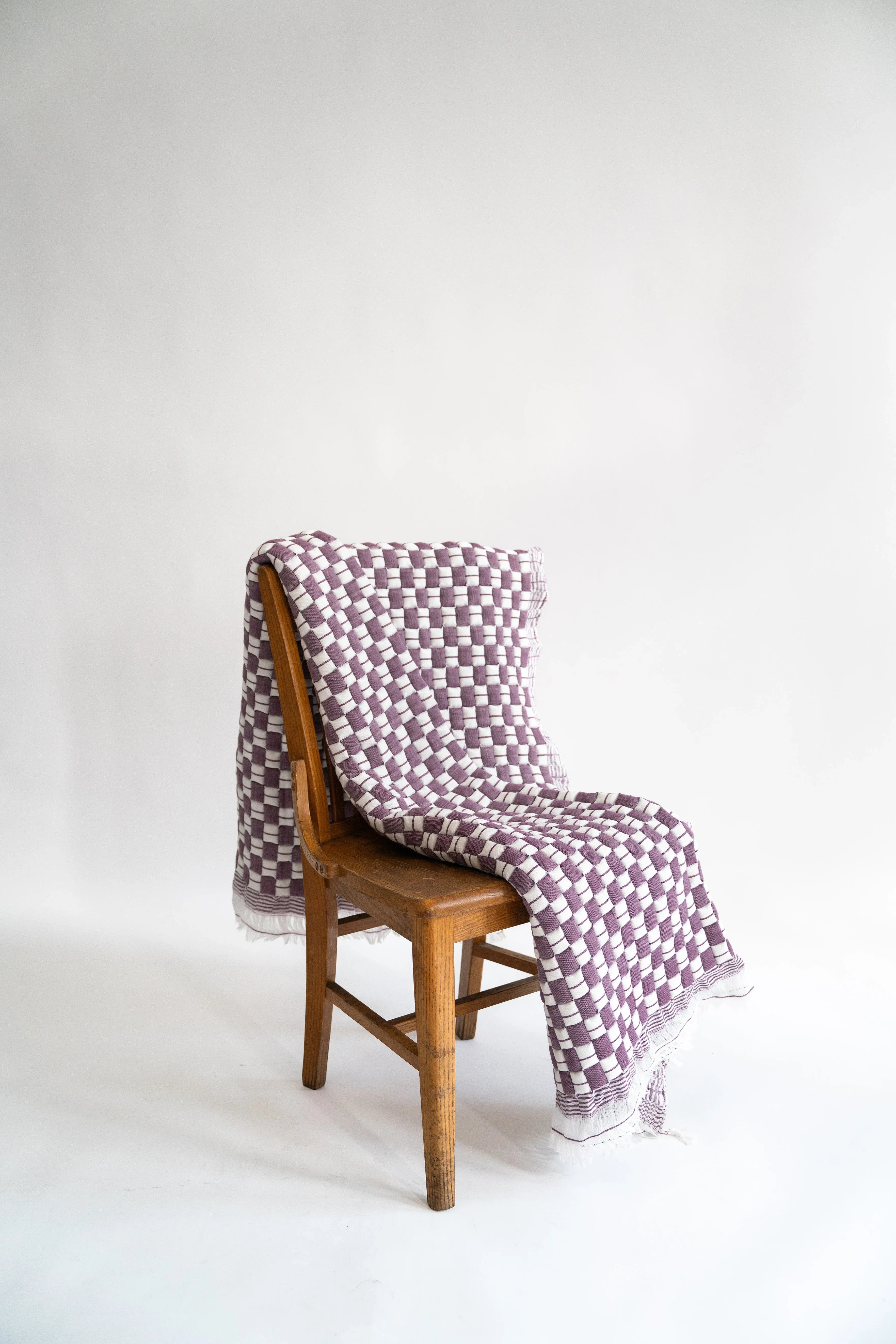 Purple Checkered Sujani Quilt - The Mayfair Hall