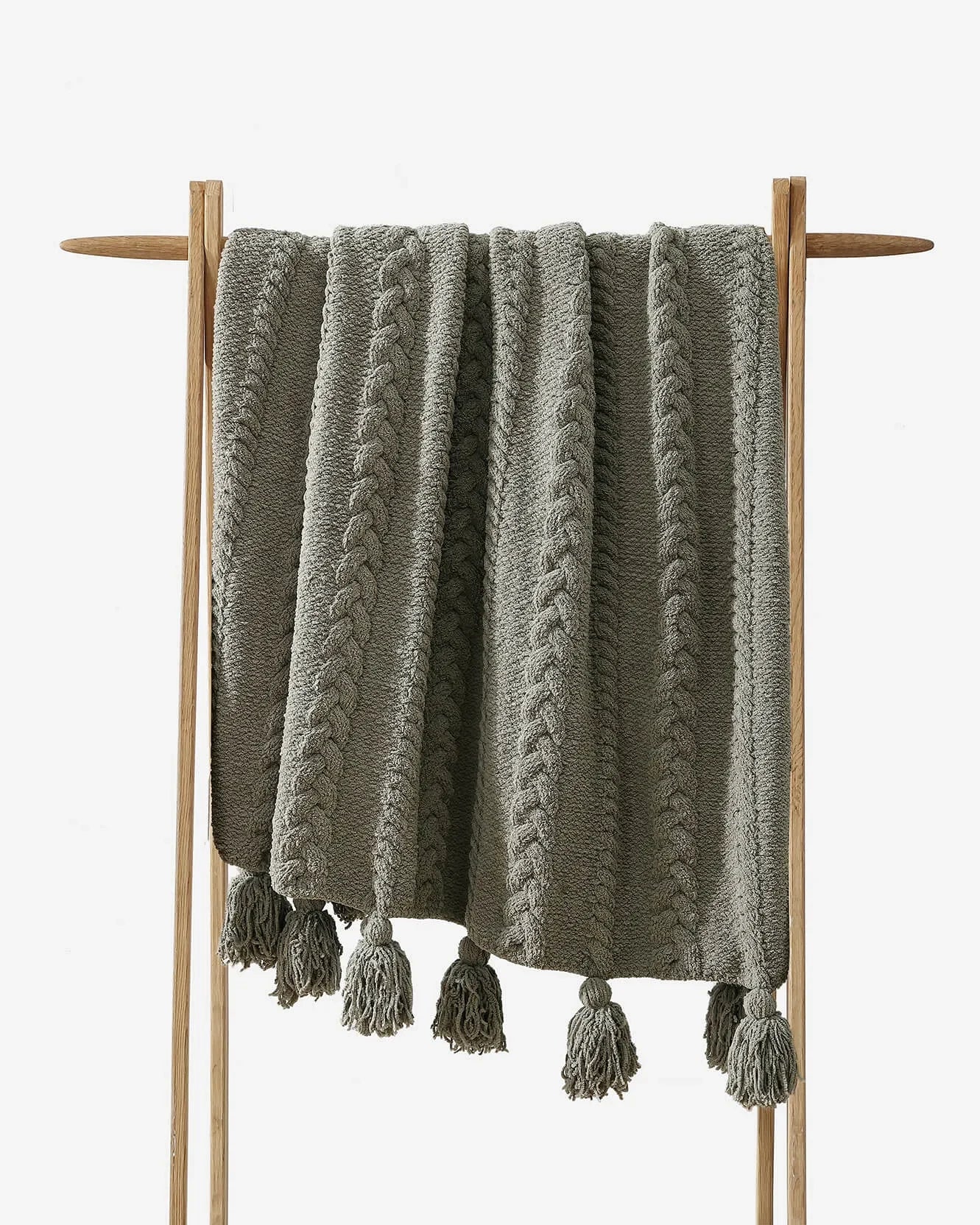 Braided Pom Pom Throw - The Mayfair Hall