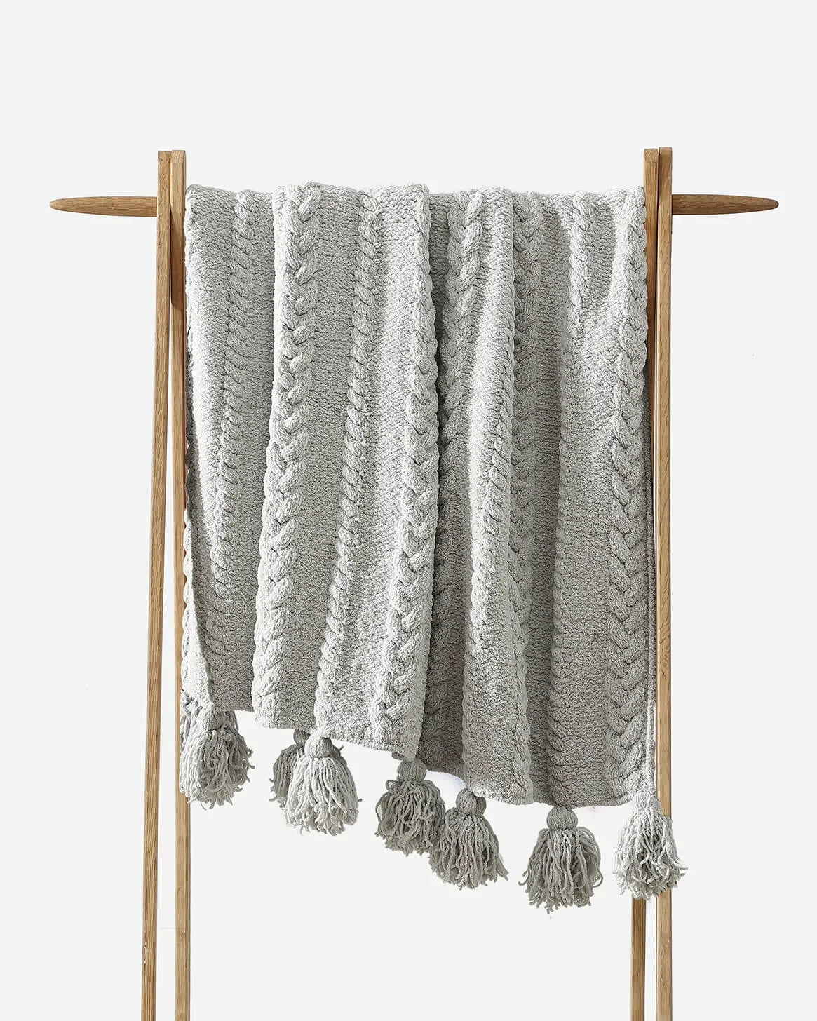 Braided Pom Pom Throw - The Mayfair Hall