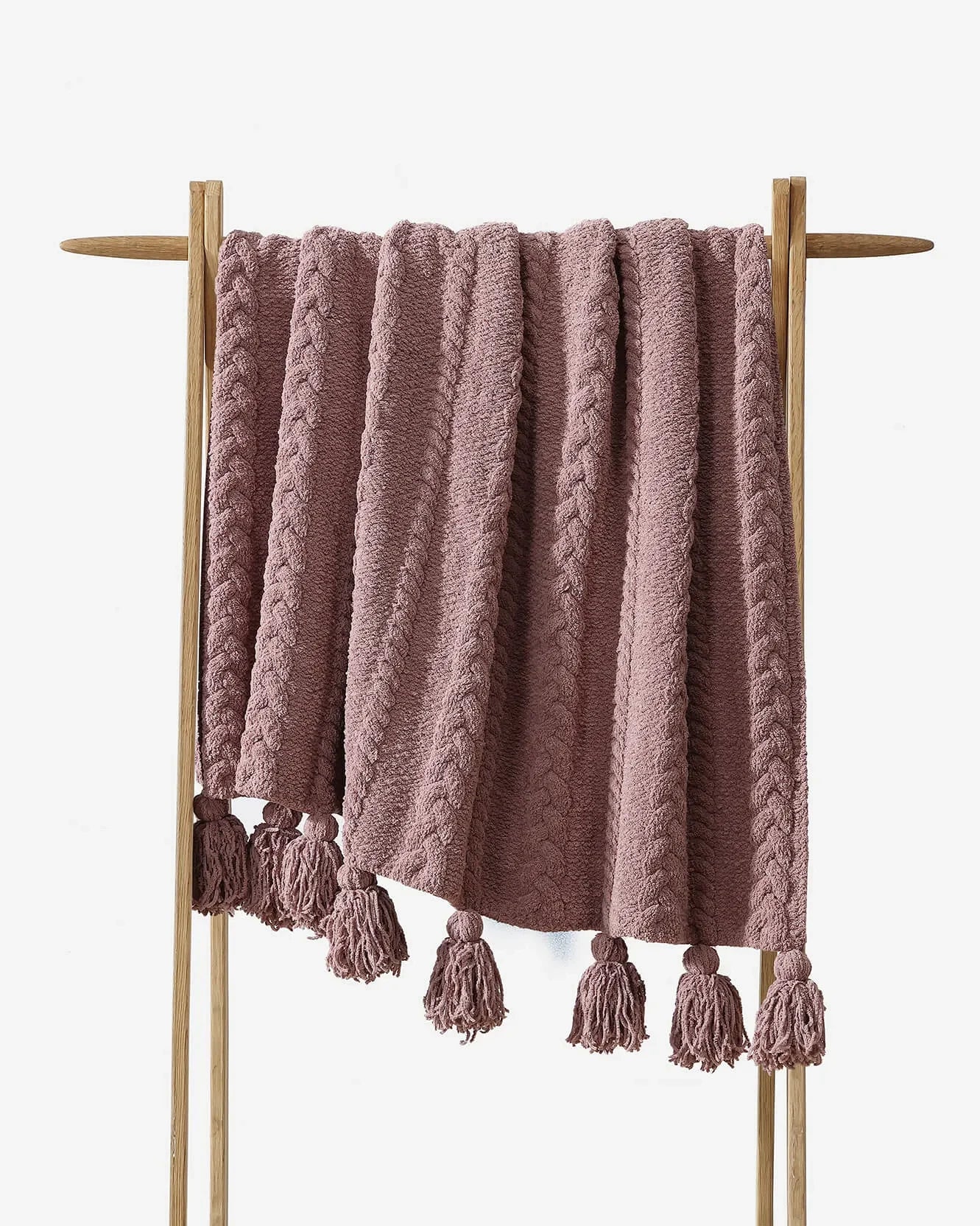 Braided Pom Pom Throw - The Mayfair Hall