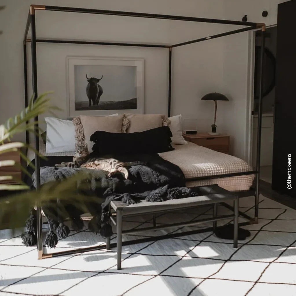 Braided Pom Pom Throw - The Mayfair Hall