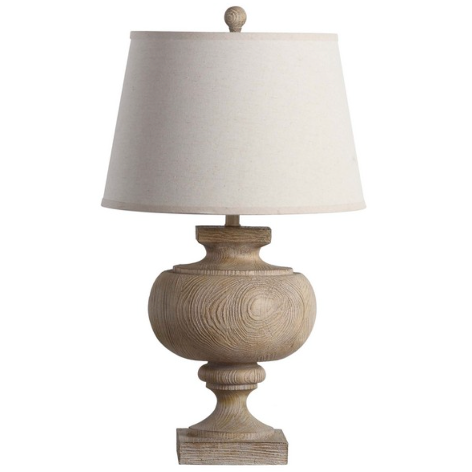 Prescott Resin Table Lamp in Natural with Oatmeal Cotton Shade