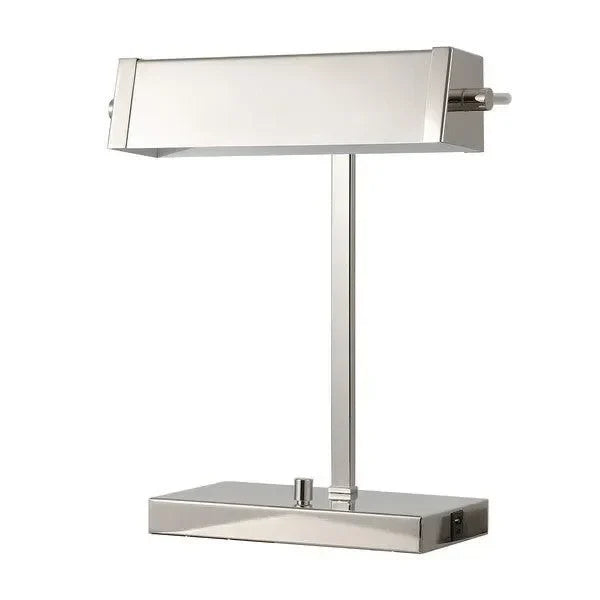 Rylan Iron Table Lamp in Polished Nickel with USB Port - The Mayfair Hall