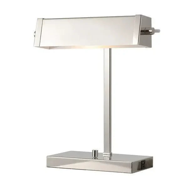 Rylan Iron Table Lamp in Polished Nickel with USB Port - The Mayfair Hall