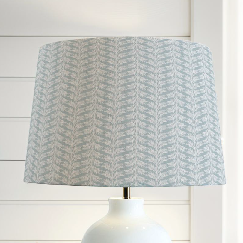 Blue Coastal Lampshade in Sabal Stripe