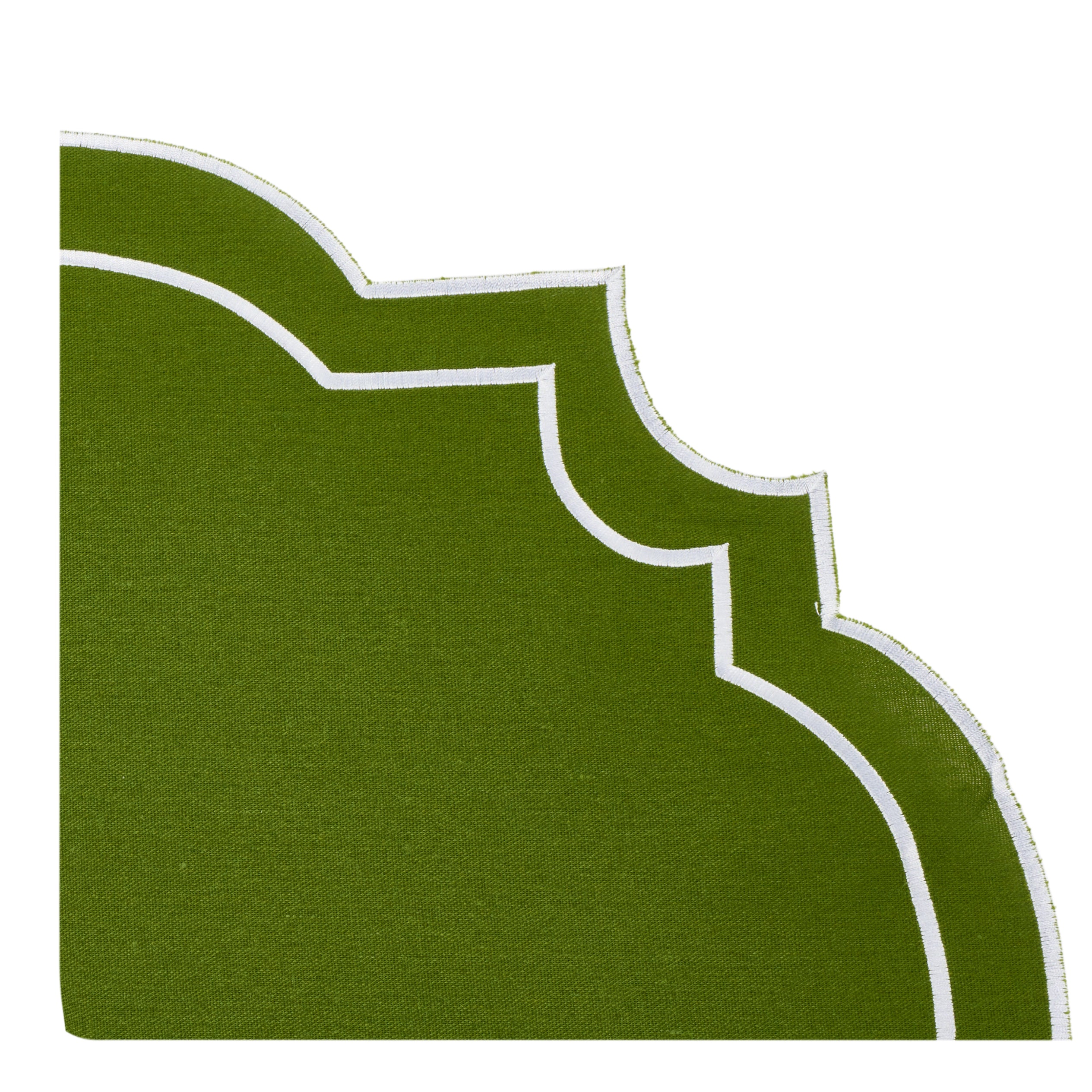 Nantucket Green & White Placemat & Napkin