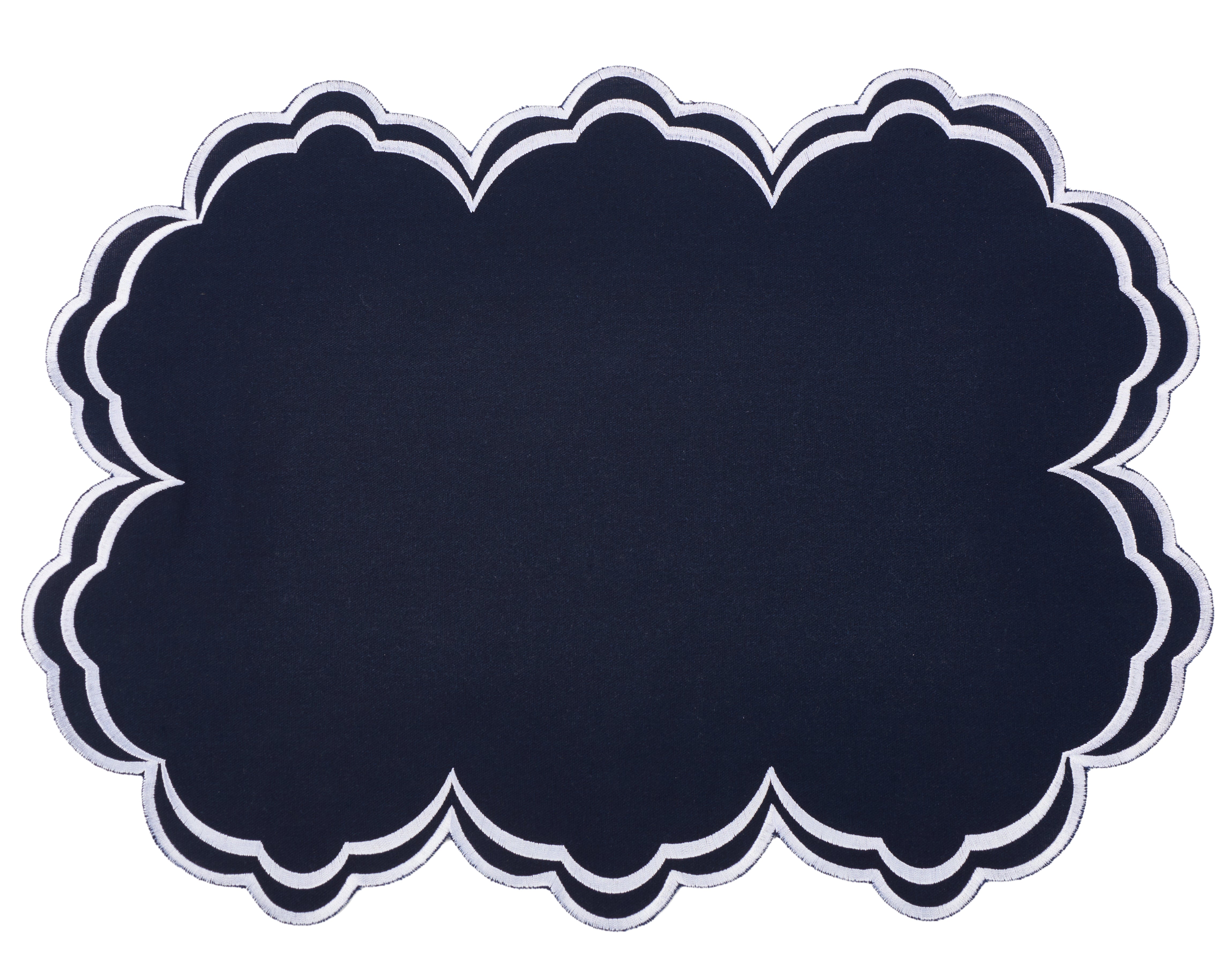 Savannah Navy & White Placemat & Napkin