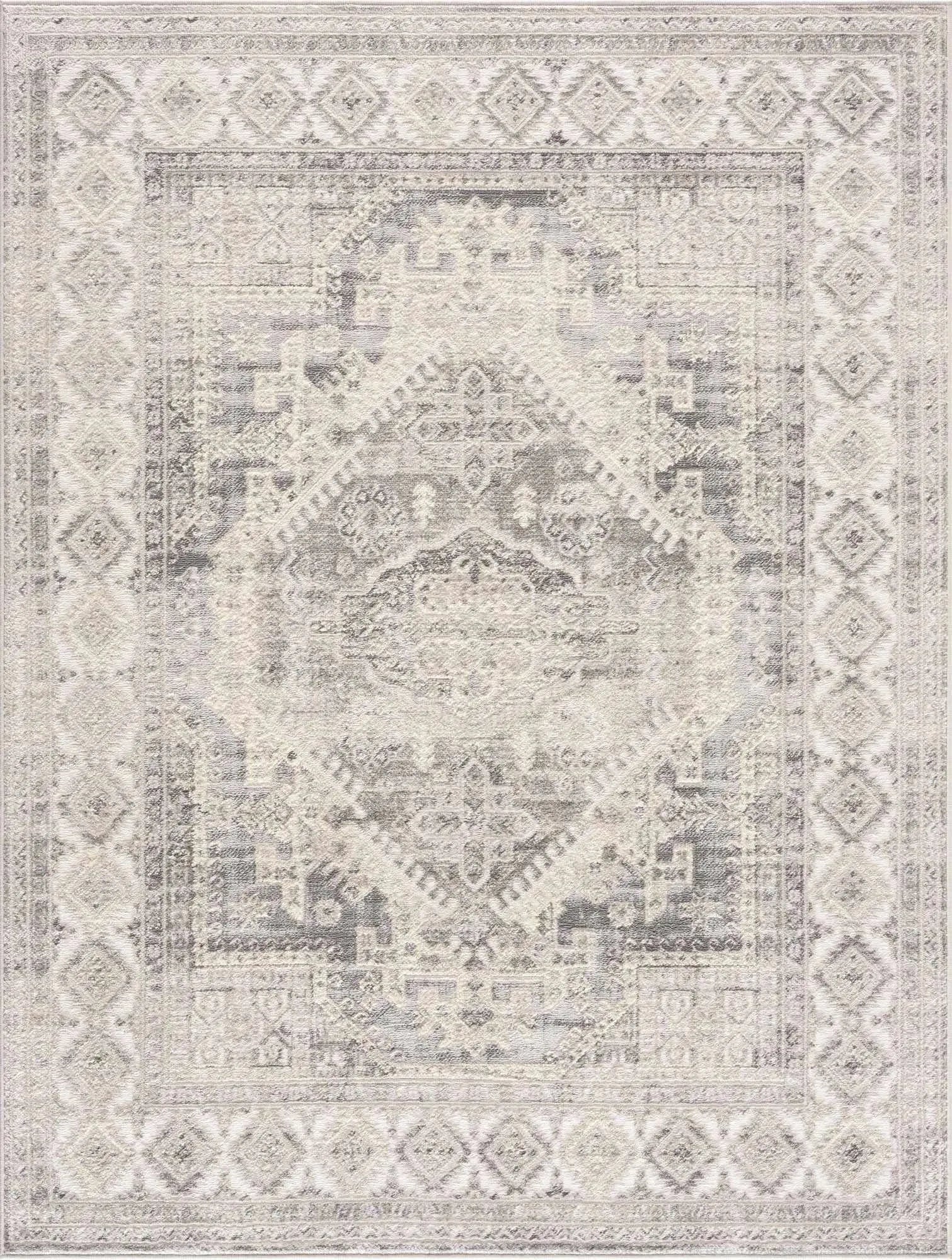 Brend Taupe Medallion Area Rug - The Mayfair Hall
