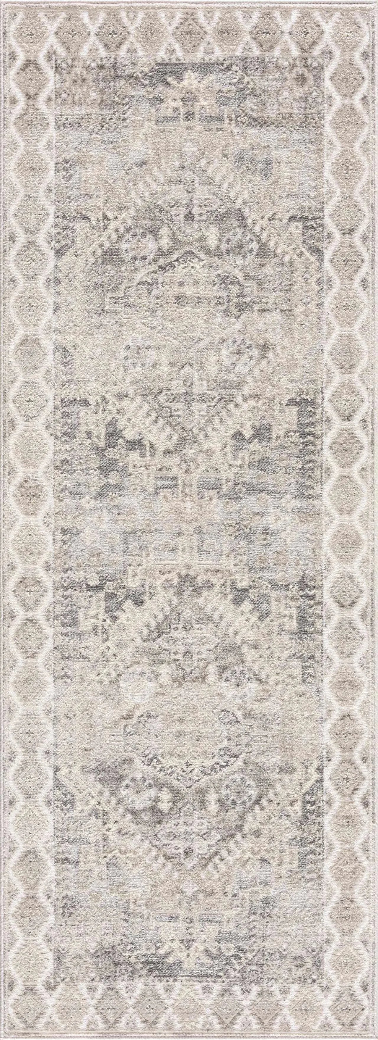 Brend Taupe Medallion Area Rug - The Mayfair Hall