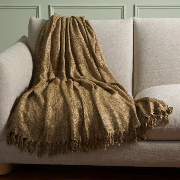 Gaia Cotton Throw in Natural