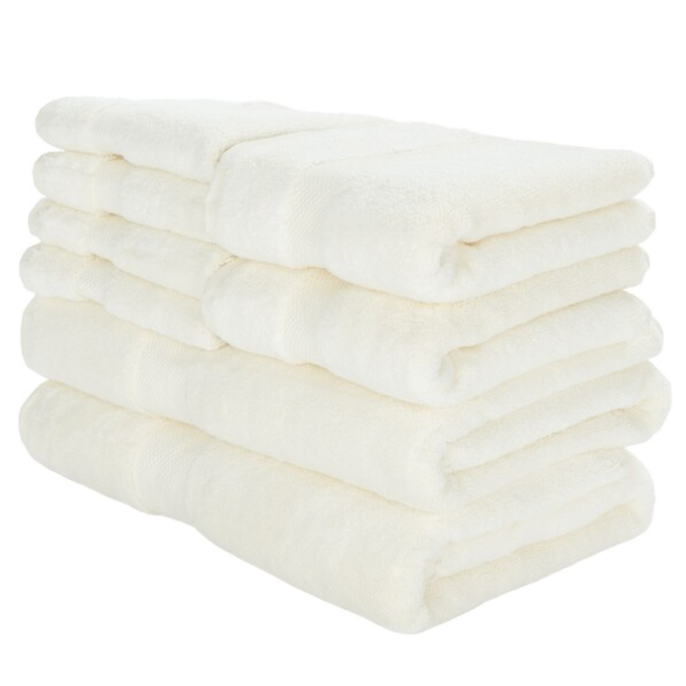 Super Plush Cotton Towel Bundle in Ivory (8 Pieces)
