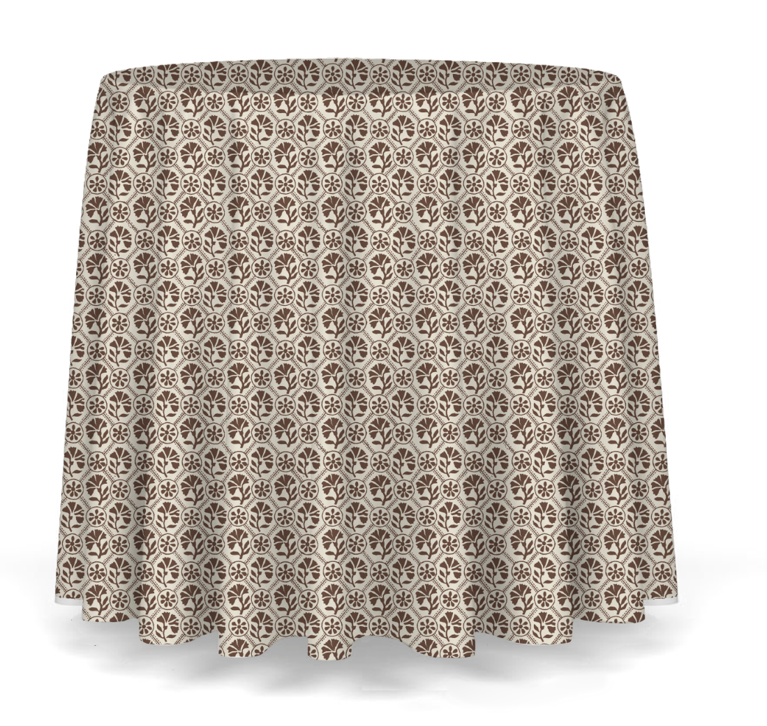 90" round table skirt - Sophie in Pluff