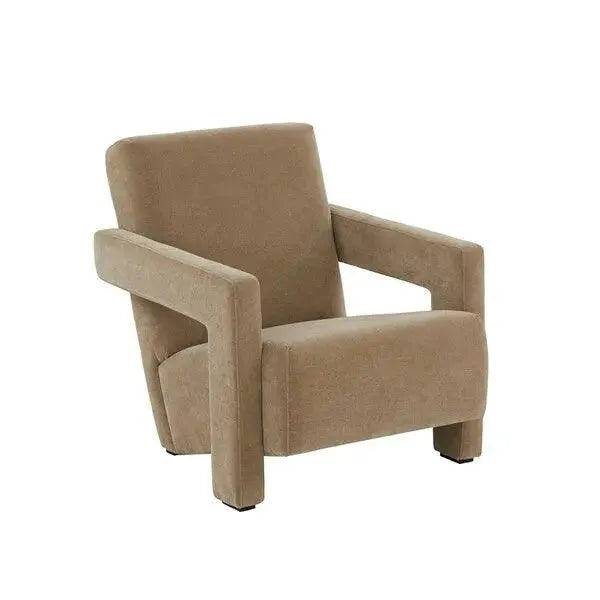 Safavieh Taylor Modern Velvet Light Brown Accent Chair