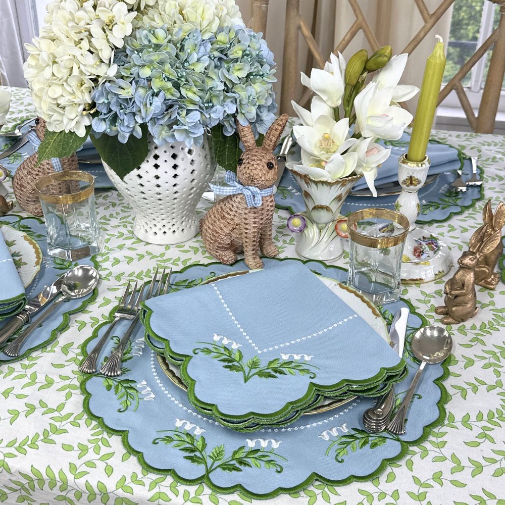 Light Green Leaves - Tablecloth