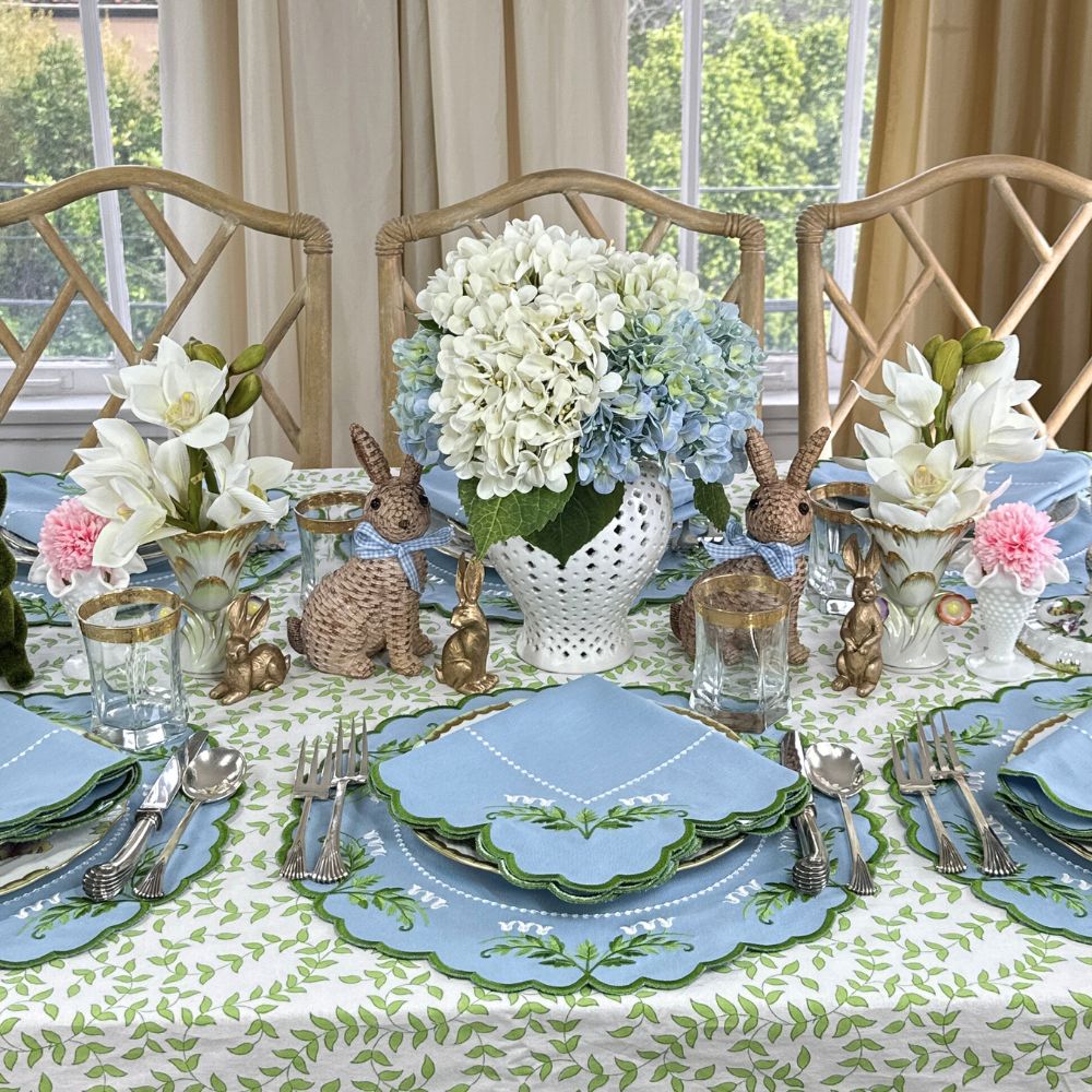 Light Green Leaves - Tablecloth