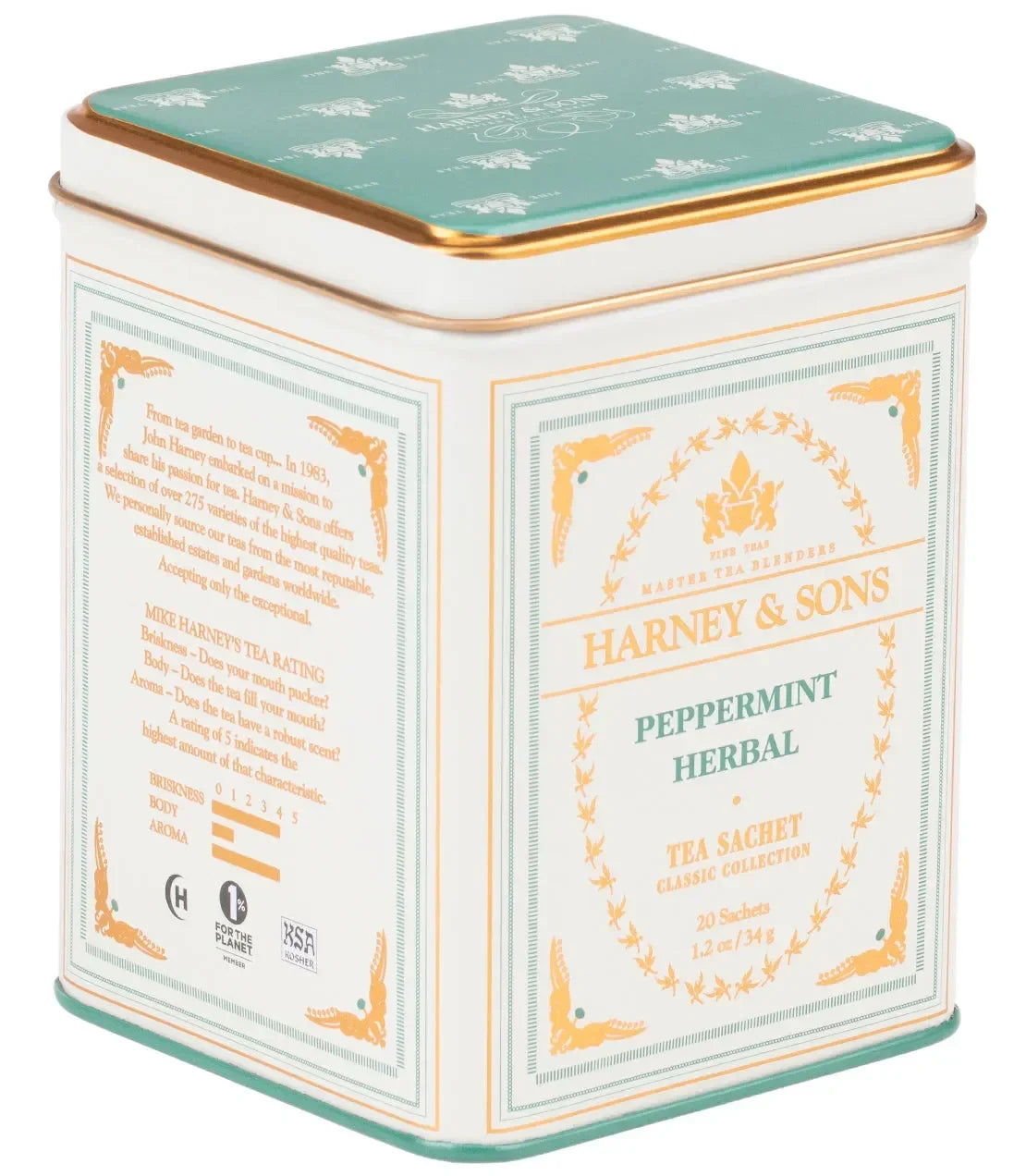 Peppermint Herbal, Classic Tin of 20 Sachets - The Mayfair Hall