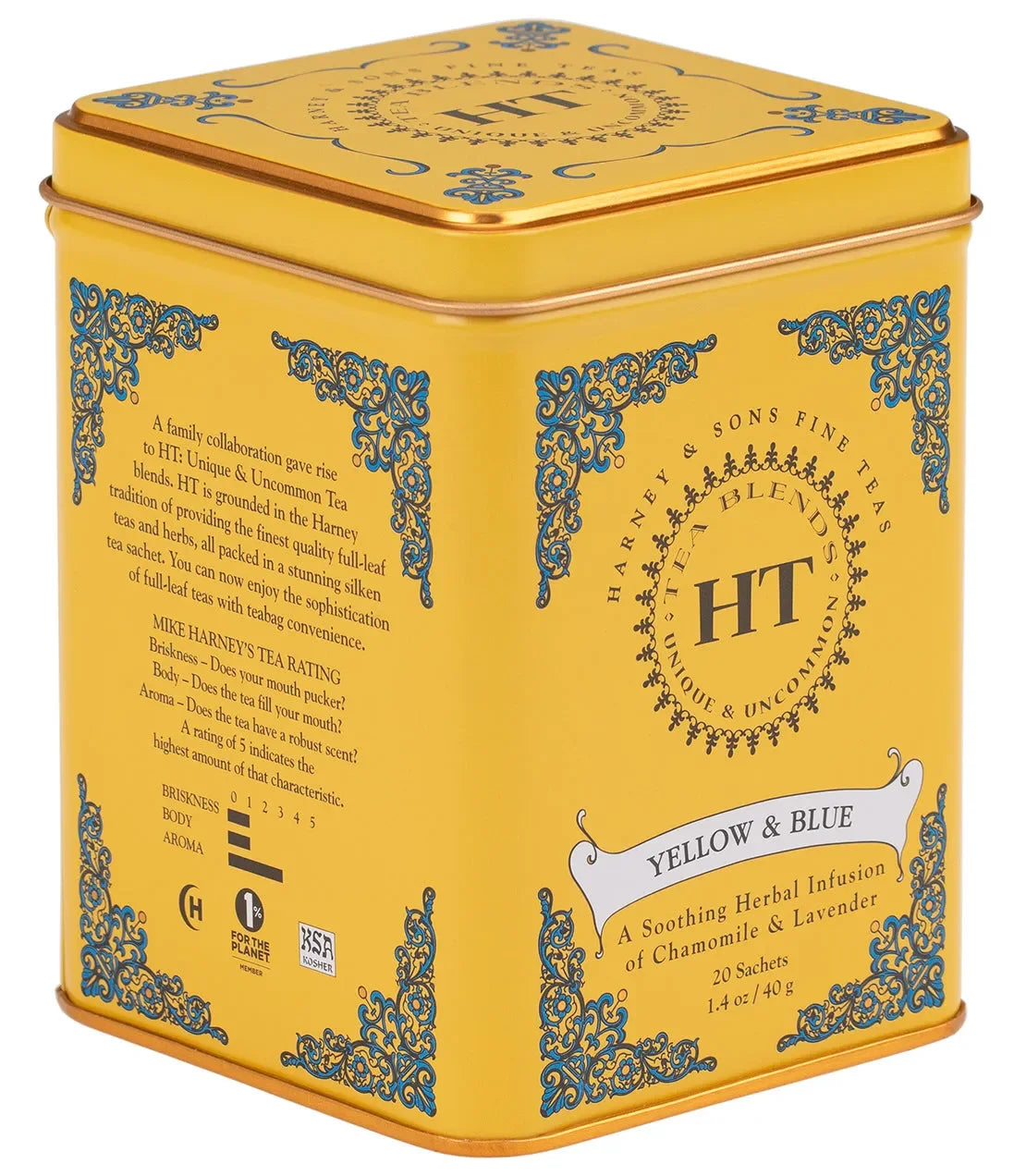 Yellow & Blue, HT Tin of 20 Sachets - The Mayfair Hall