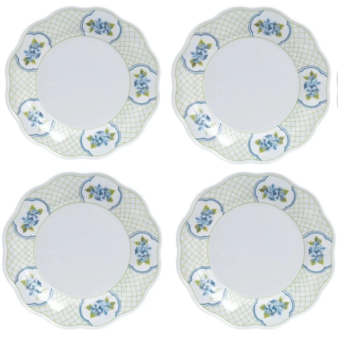 Green Hydrangea Melamine Dinnerware Collection - The Mayfair Hall