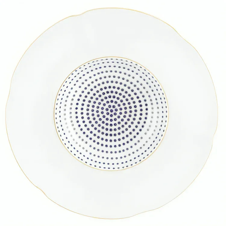Constellation d'Or Soup Plate in White and Blue (Set of 4) - The Mayfair Hall