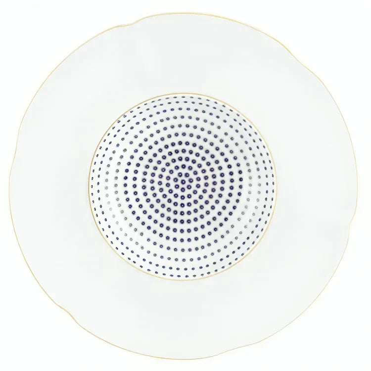 Constellation d'Or Soup Plate in White and Blue (Set of 4) - The Mayfair Hall