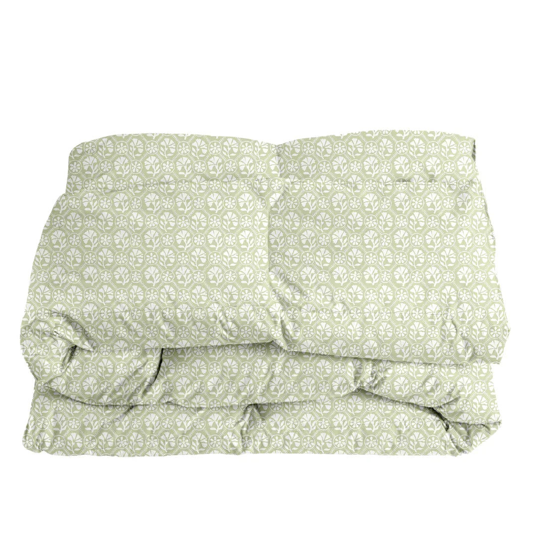 Sophie in Celadon Reverse Comforter - The Mayfair Hall