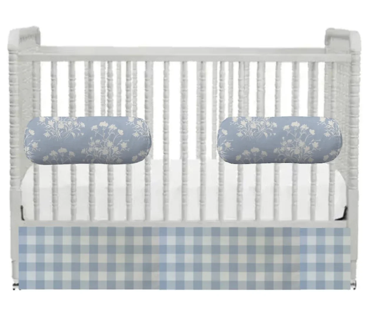 Iva Check Crib Skirt Tait Blue - The Mayfair Hall