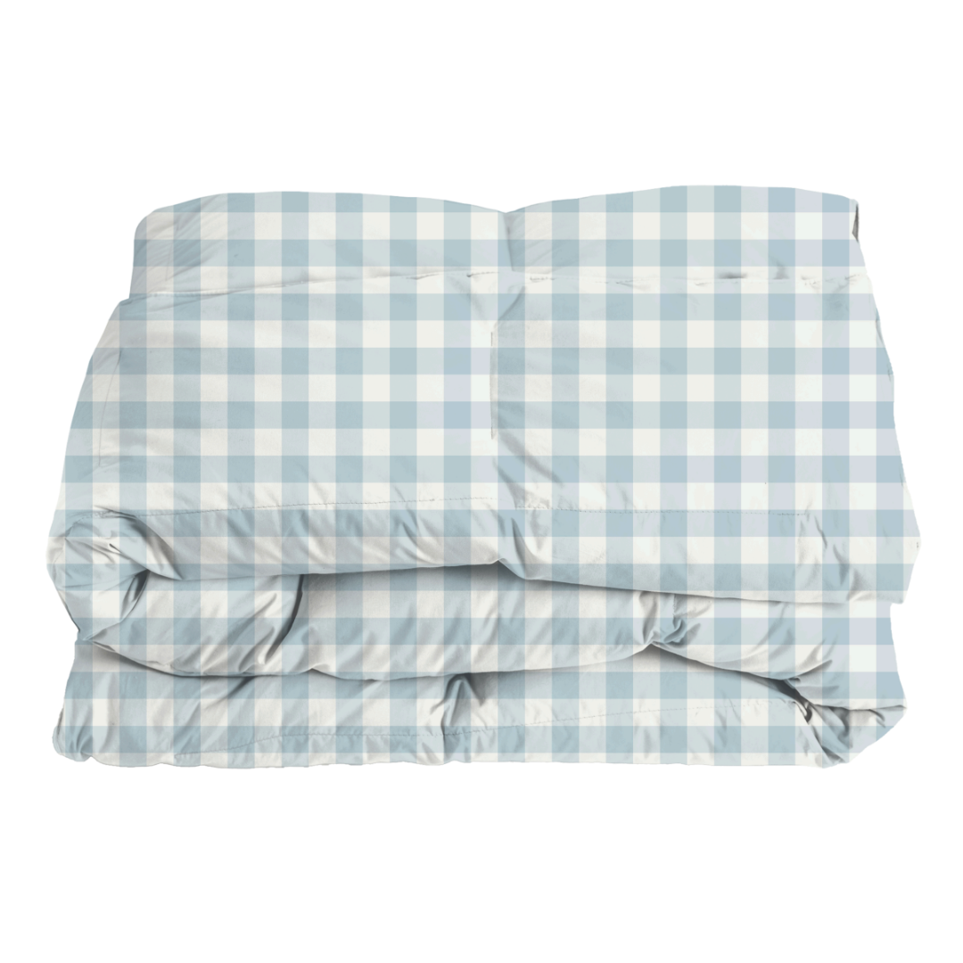 Iva Check in Ice Blue Comforter