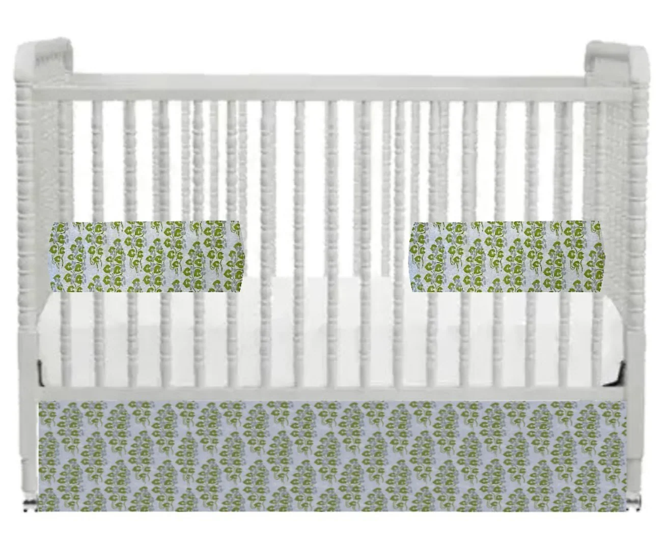 Willow in Marine Blue Crib Skirt - The Mayfair Hall