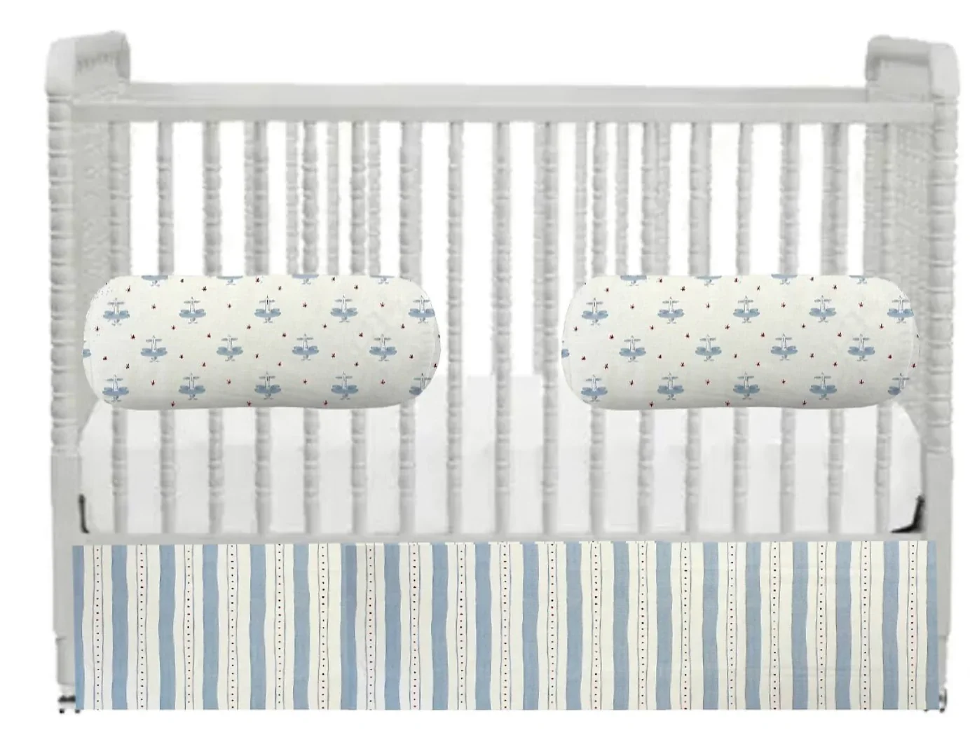 Sledge Stripe by Camilla Moss Crib Skirt - The Mayfair Hall