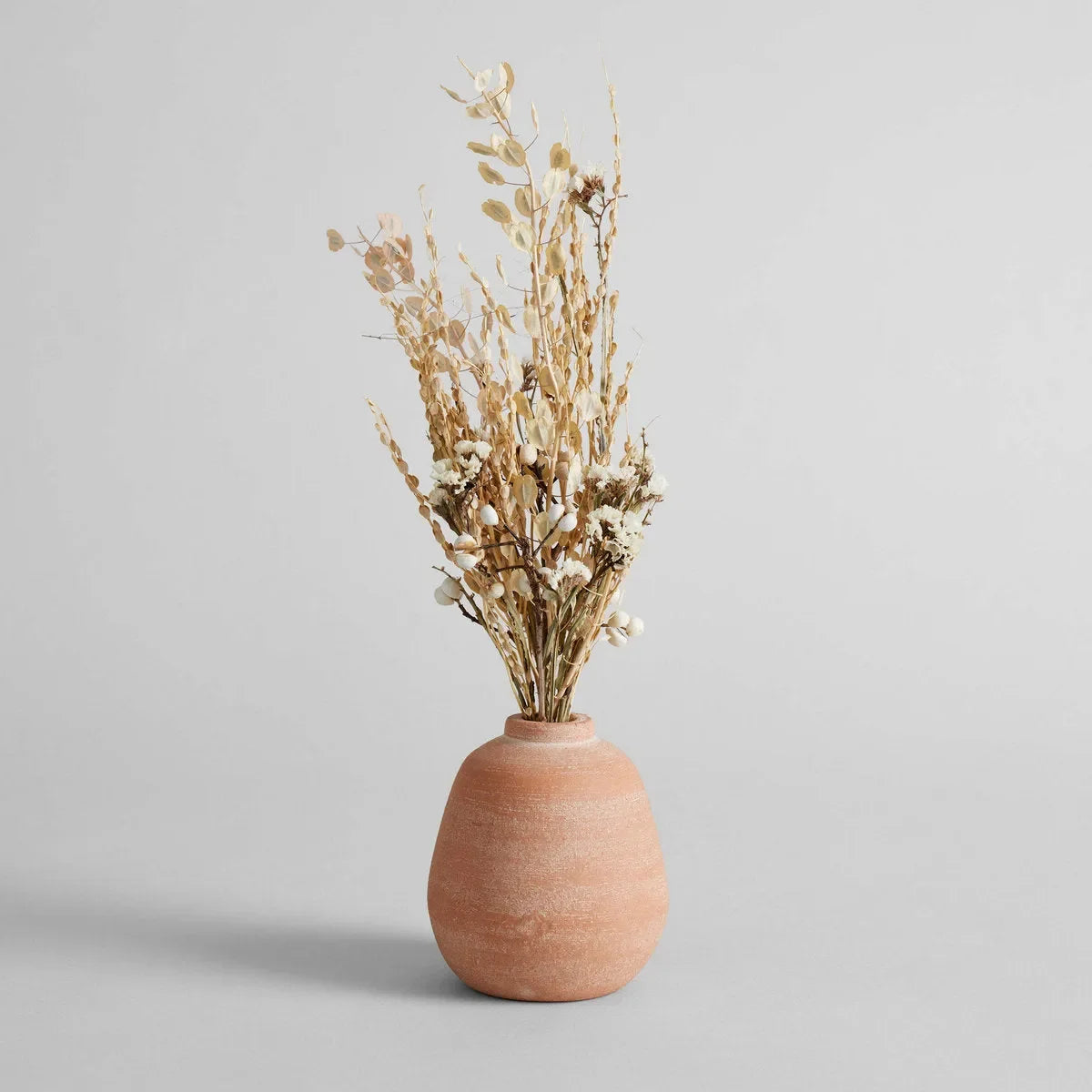 Terra Cotta Bud Vase, Whitewash - The Mayfair Hall