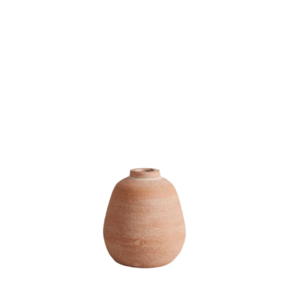 Terra Cotta Bud Vase, Whitewash - The Mayfair Hall