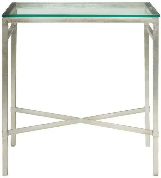 Viggo Metal Accent Table in Antique Silver - The Mayfair Hall