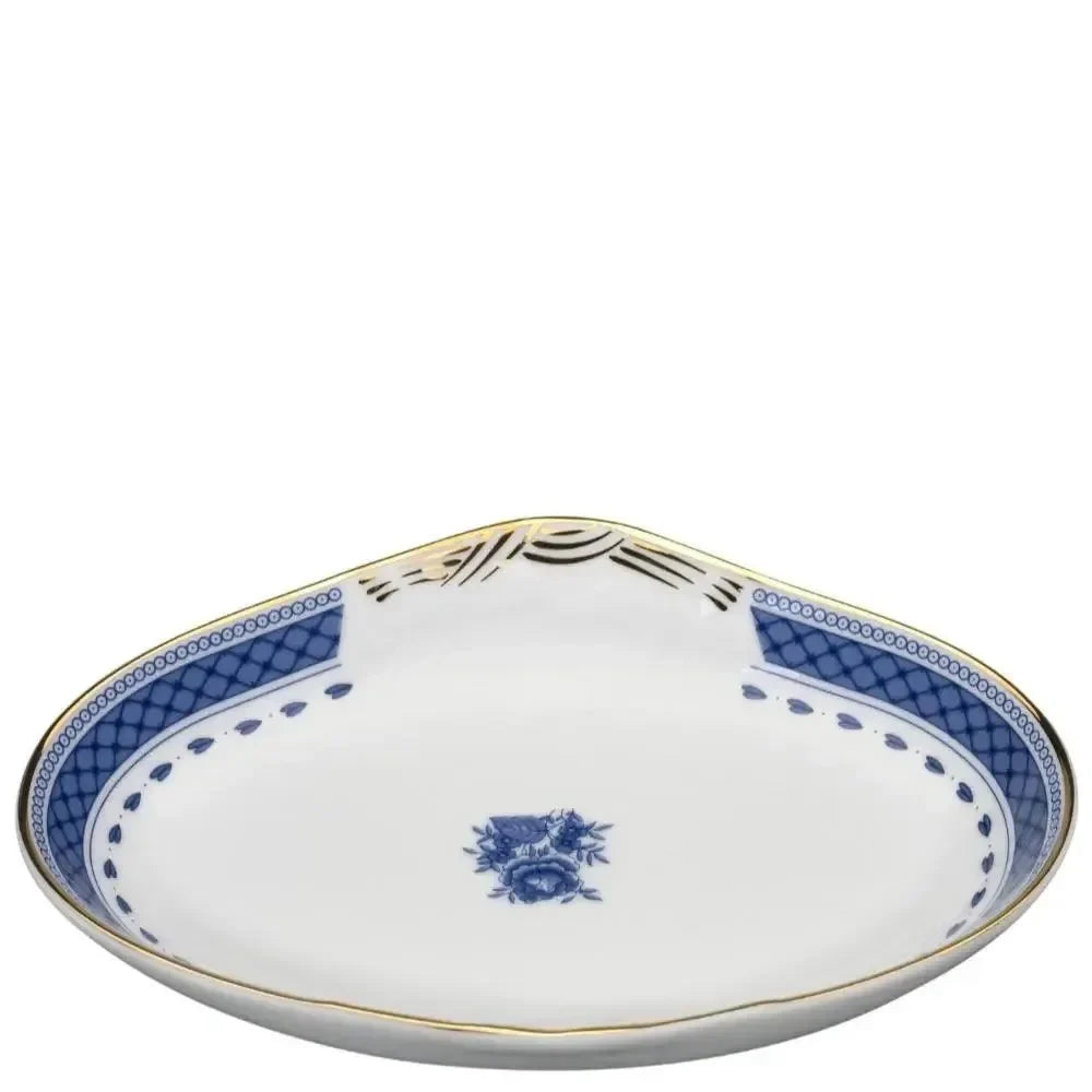Cozinha Velha Porcelain Olive Dish in White and Blue - The Mayfair Hall