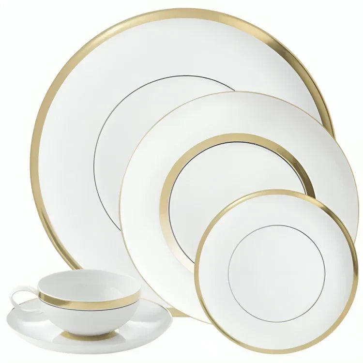 Domo Gold Porcelain Plate Set (5 pieces) - The Mayfair Hall