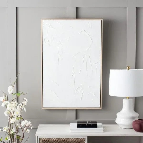 The Minimalist Framed Wall Art in White - The Mayfair Hall