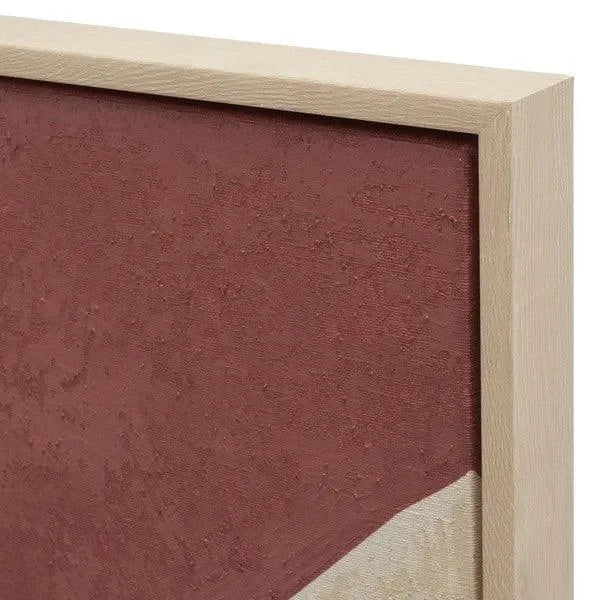 Red Rocks Framed Wall Art in Red and Beige - The Mayfair Hall