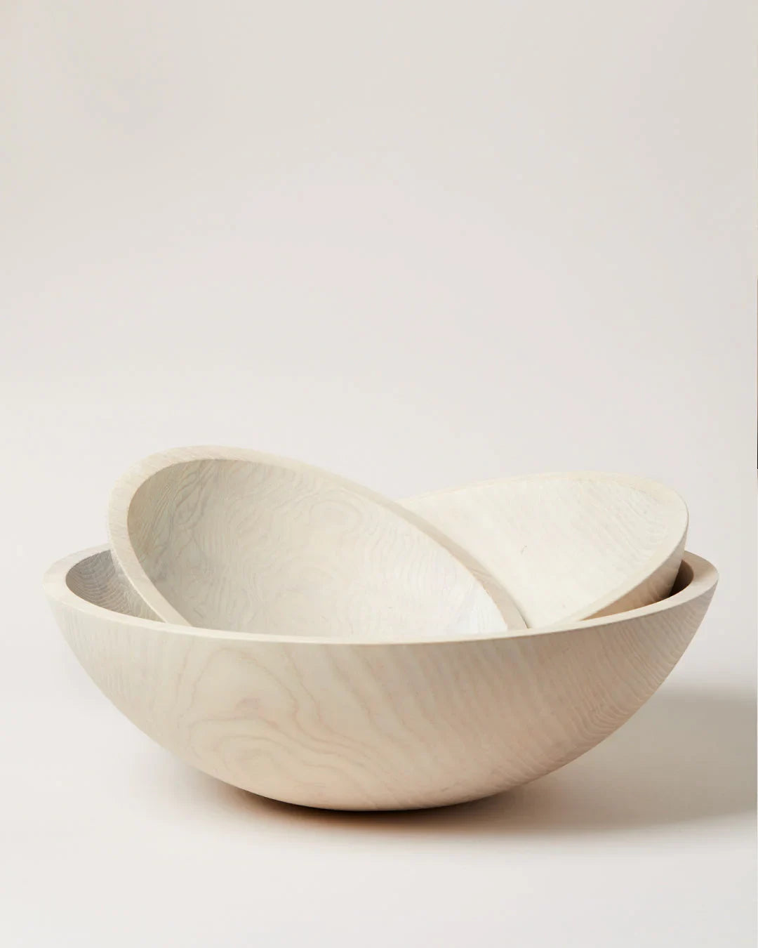 Crafted Wooden Bowls - White