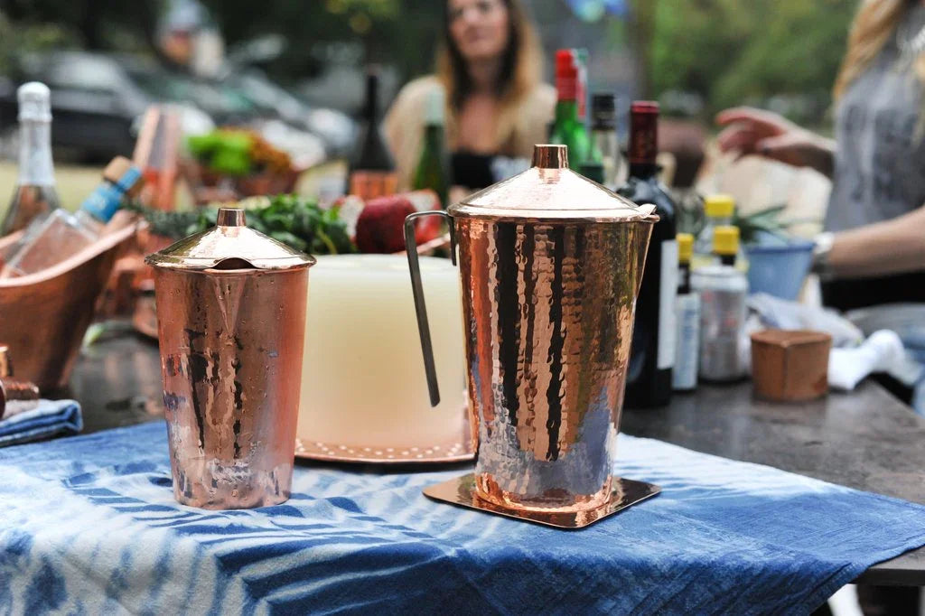Gangotri Copper Water Pitcher with Lid - The Mayfair Hall