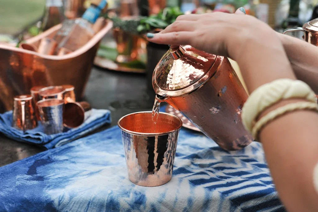 Gangotri Copper Water Pitcher with Lid - The Mayfair Hall