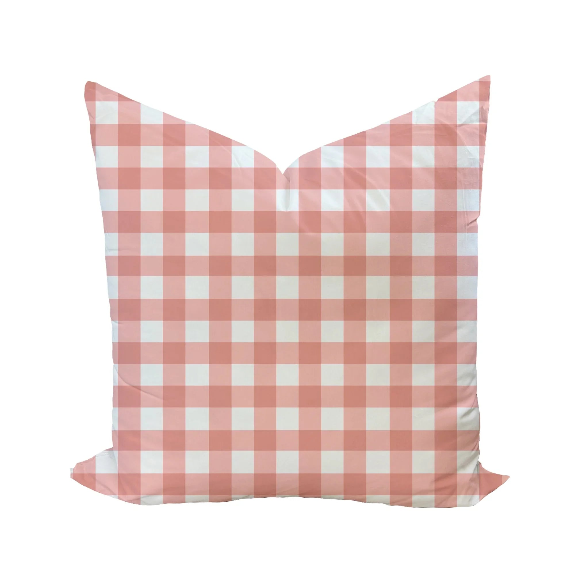 Iva Check Pillow in Coral - The Mayfair Hall