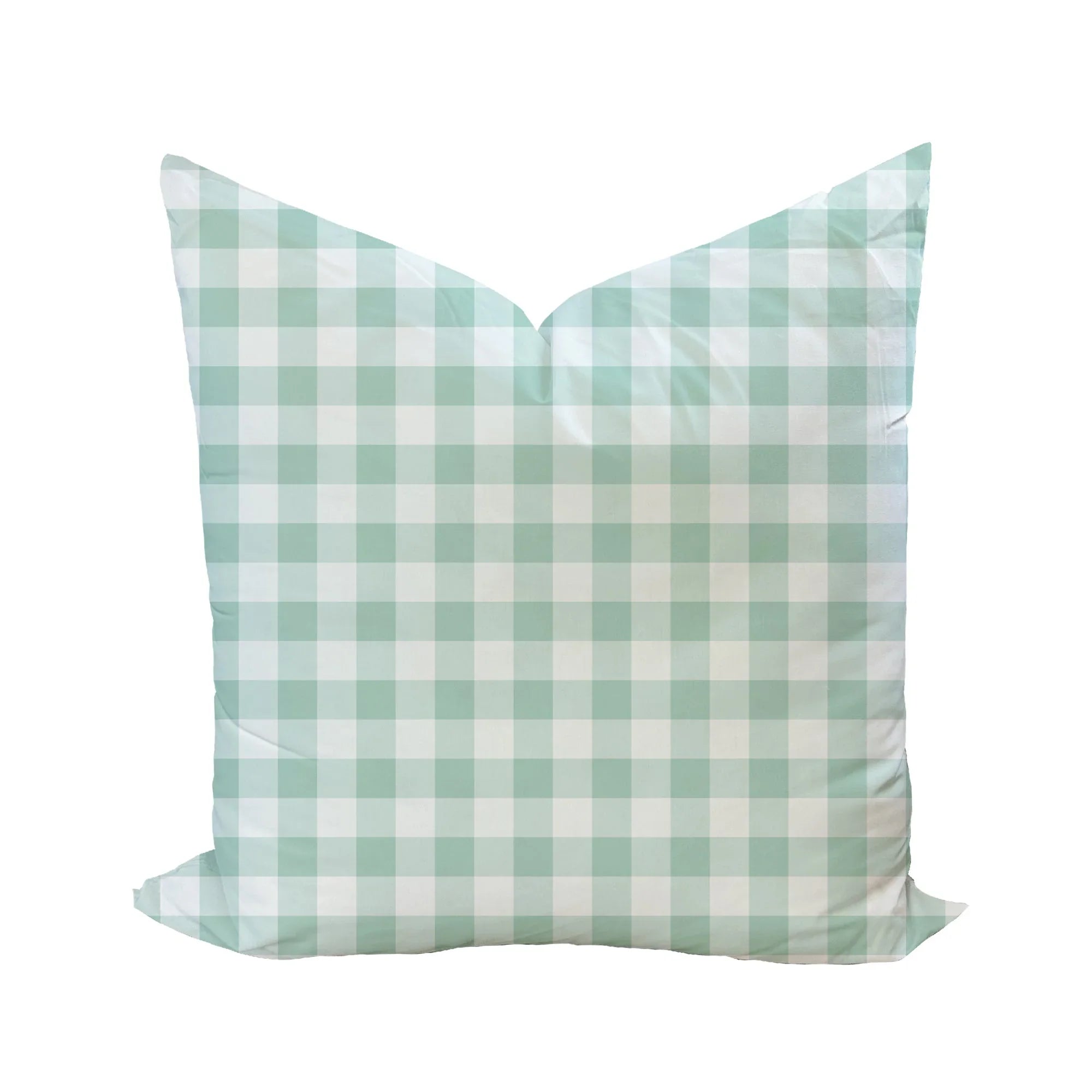 Iva Check Pillow in Seafoam - The Mayfair Hall