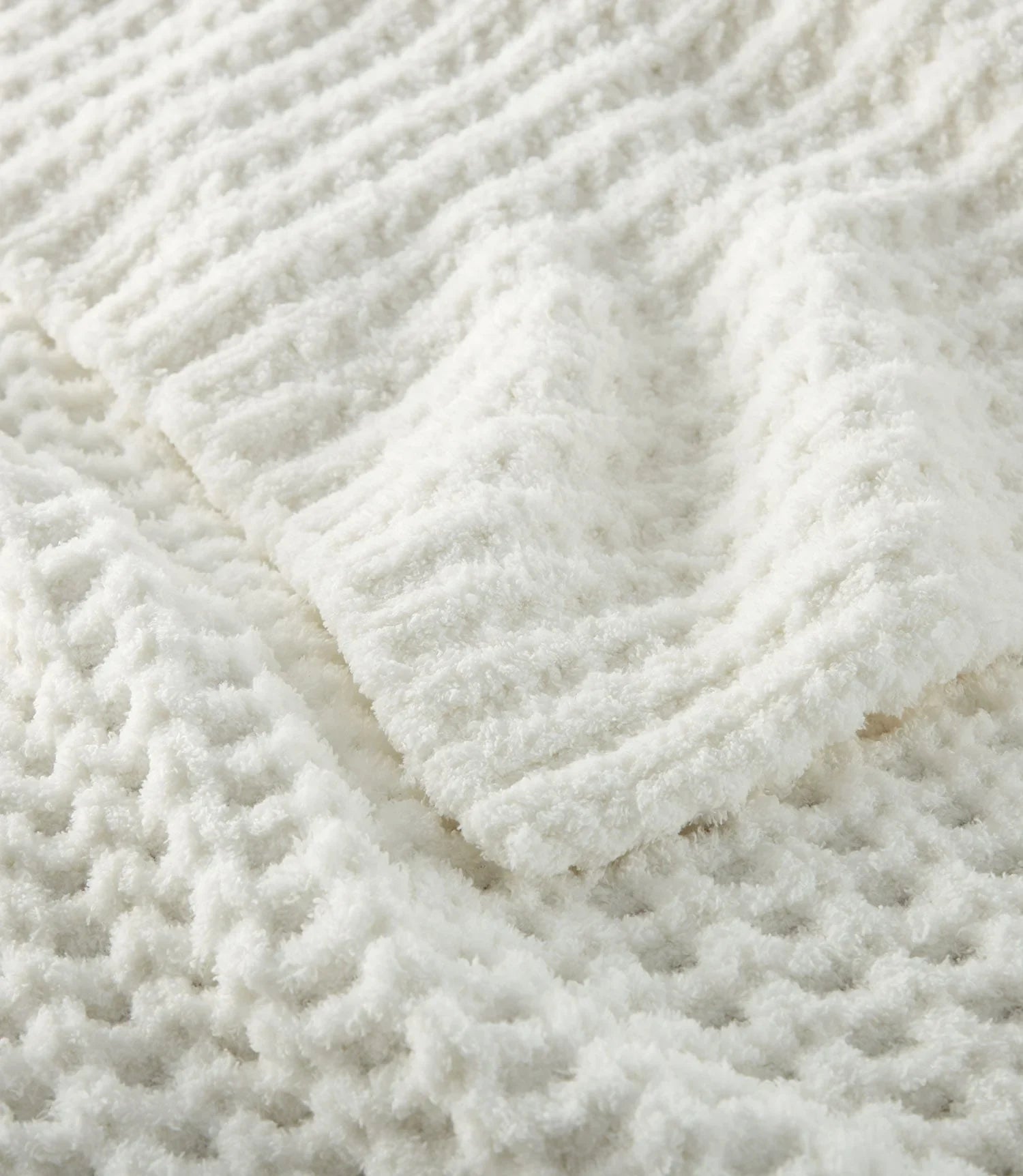 Cozy White or Linen Knit Throw Blanket