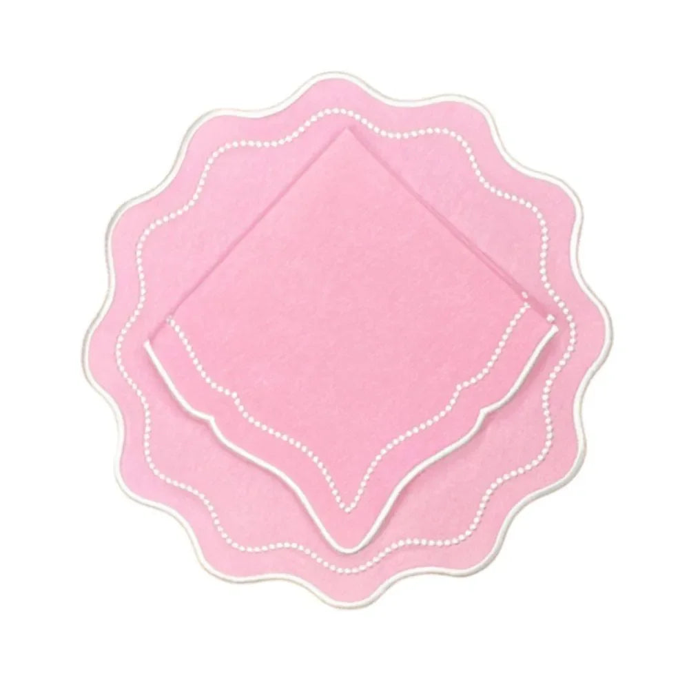 Waverly Cotton Napkin in Pink (Set of 4) - The Mayfair Hall