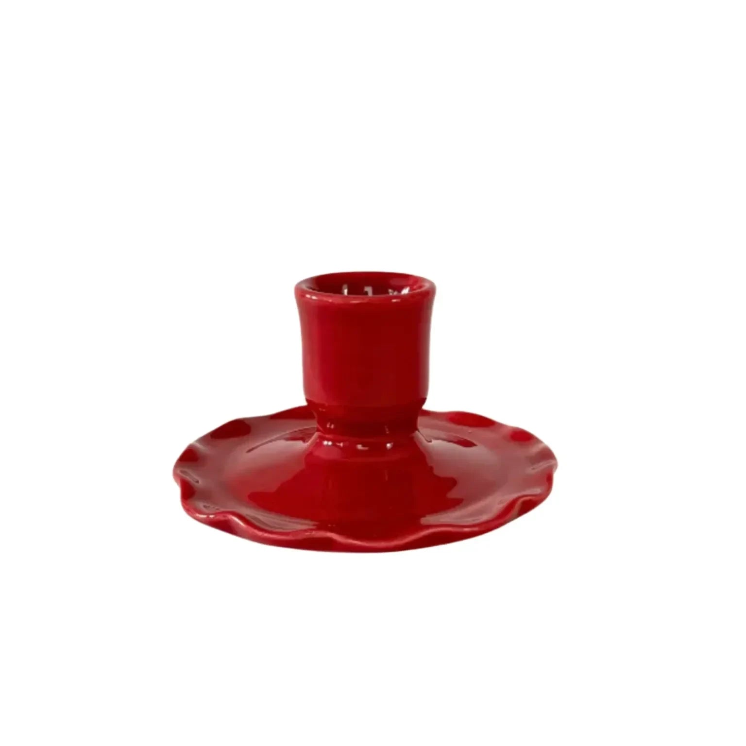 Frill Candleholder, Crimson - The Mayfair Hall