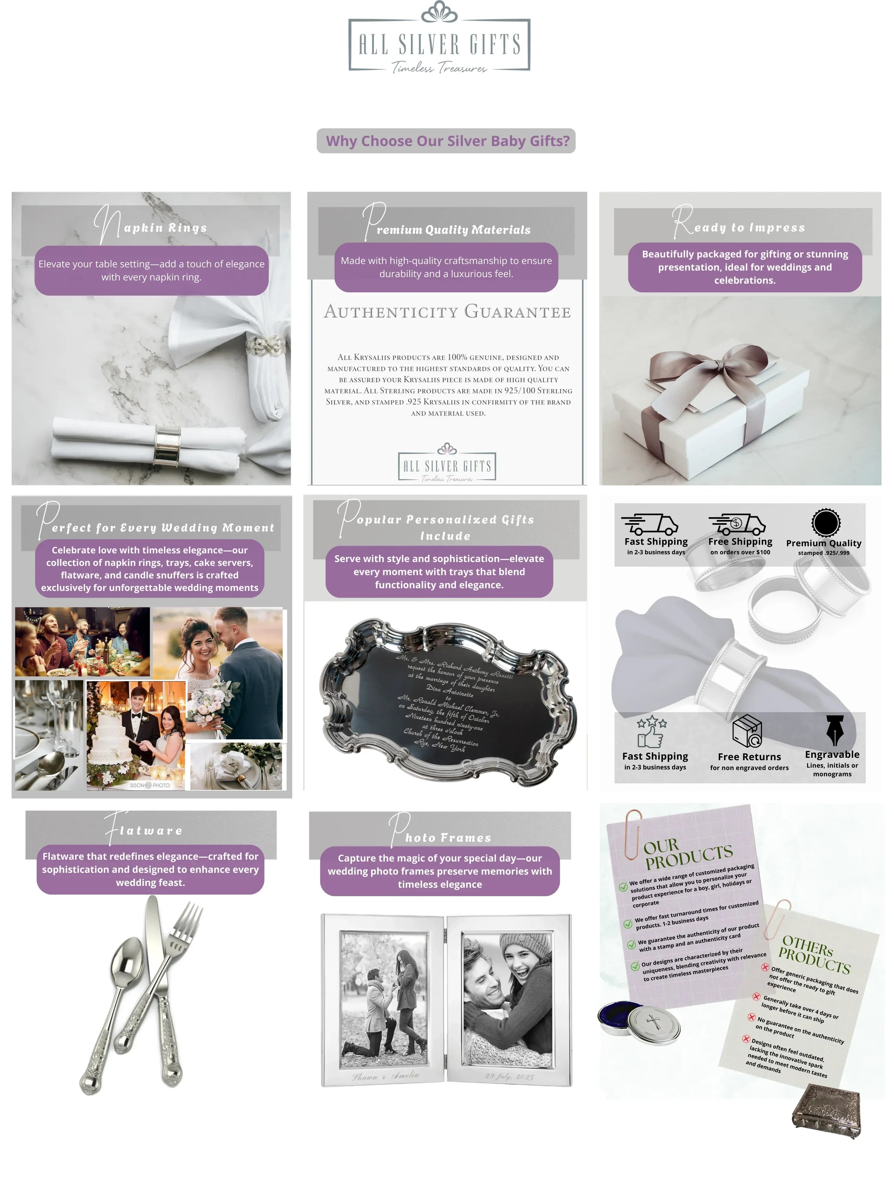 Beaded Silver-plate Napkin Rings by Krysaliis - Set of 4 - The Mayfair Hall