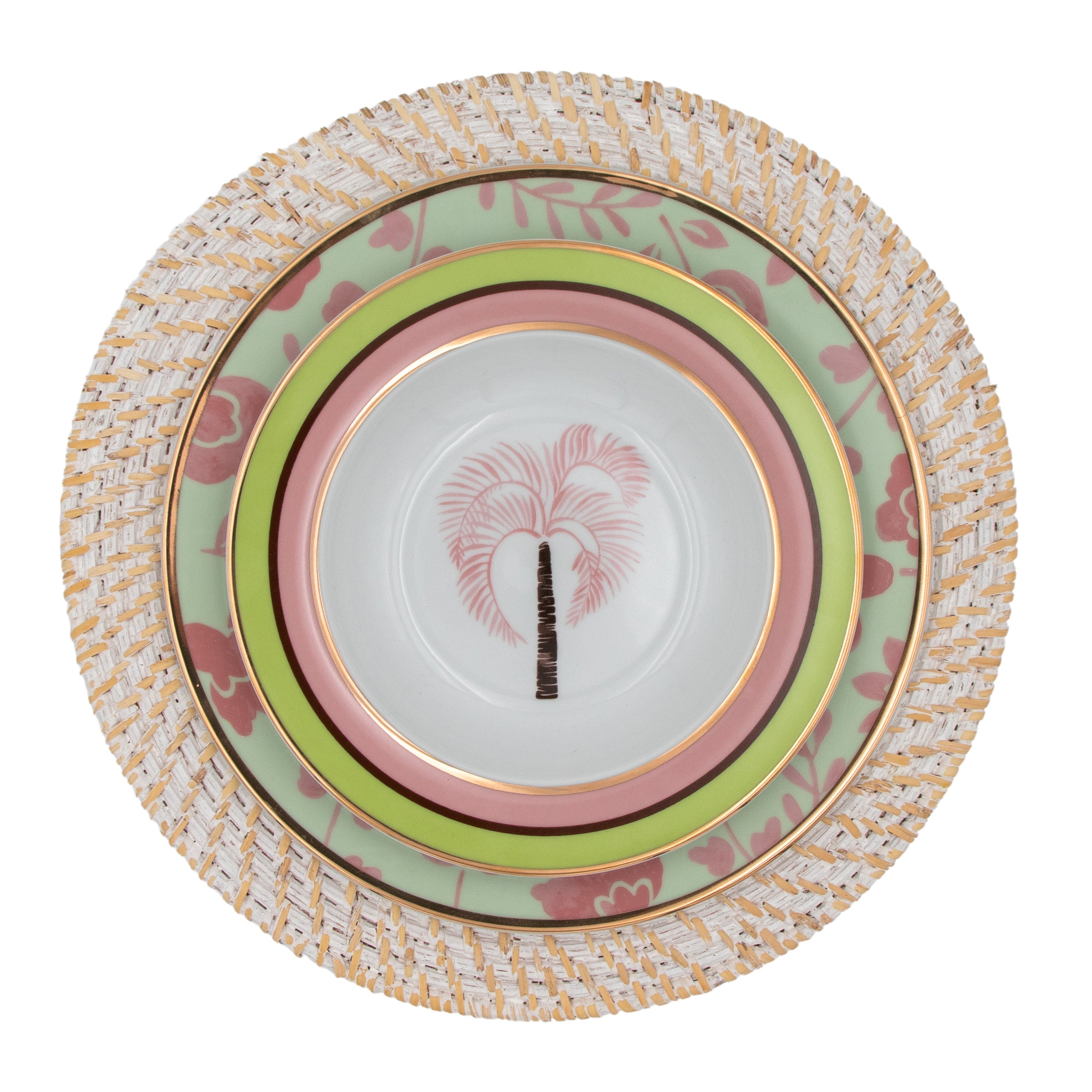 White Heritage Rattan Placemat - Set of 4