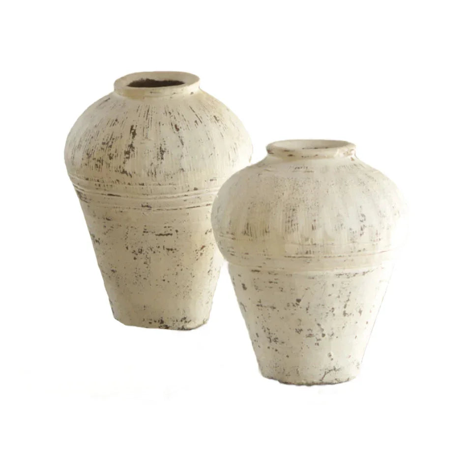 White Washed Antique Jar - The Mayfair Hall