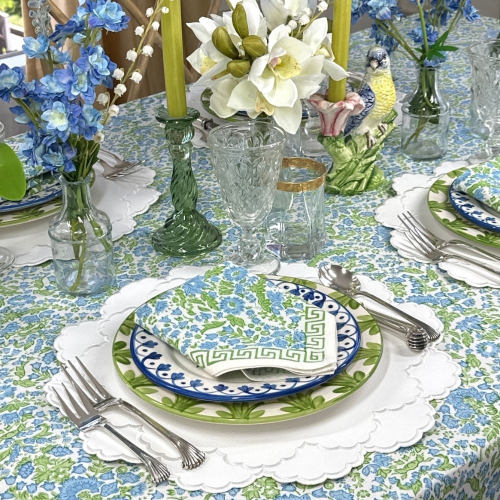 Larkspur & Bramble: Blue and Green - Set of 4 Napkins