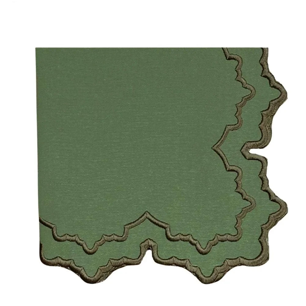 Whitley Cotton Napkin in Fern (Set of 4) - The Mayfair Hall